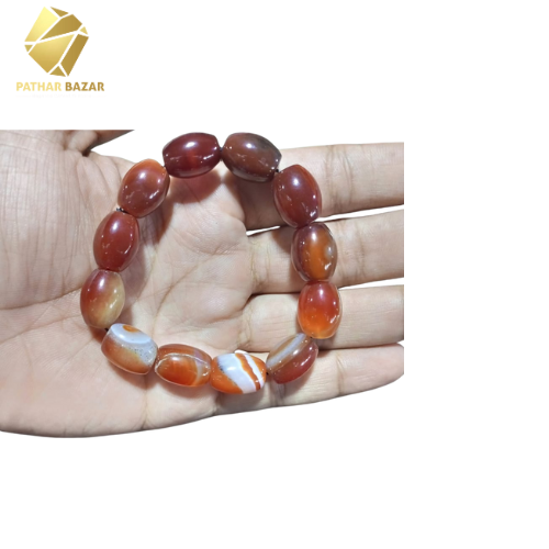 Red Aqeeq (Red Agate) Bracelet