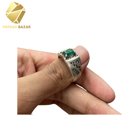 Pure Silver Zamurd Ring